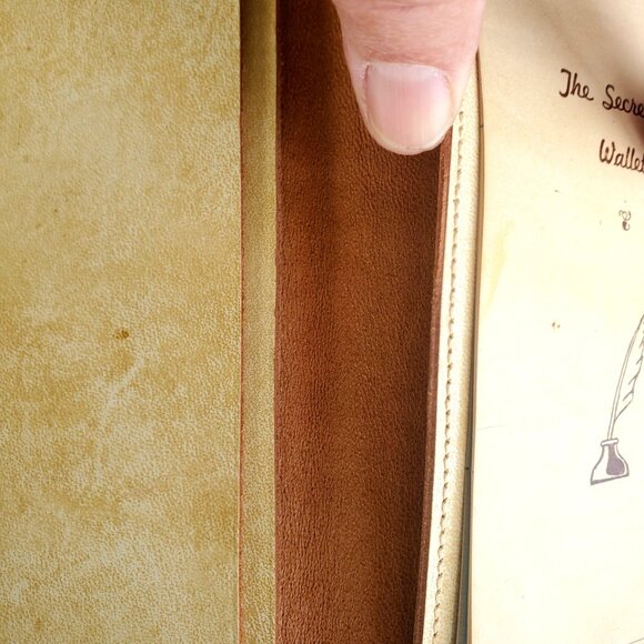 Vintage Leather Secretary Wallet Journal With Pen Holder Carbon Paper Insert - Picture 7 of 10